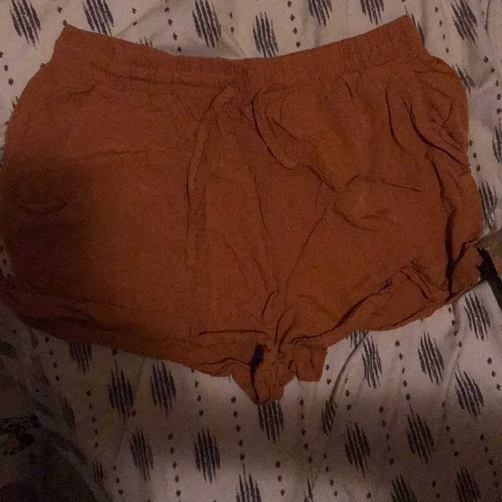 Mustard colored shorts